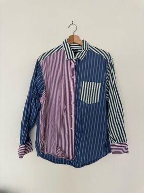 GAP Striped Multi Organic Cotton Big Shirt Size S